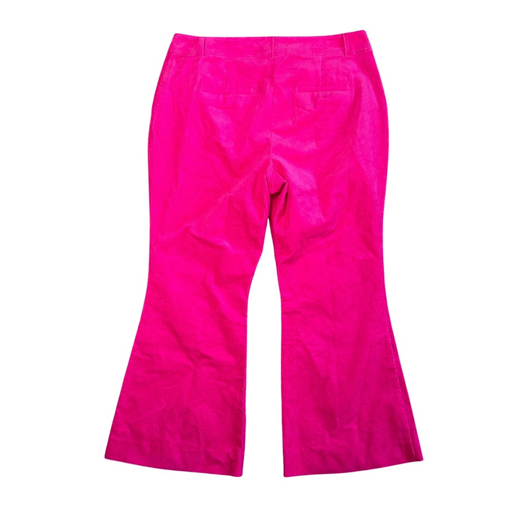 Boden Corduroy Flare Pants Women 16/18R Pink Excellent High Rise Wide Leg R0180 - Picture 6 of 6